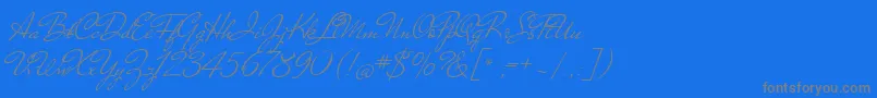 Weitere Informationen zur MrDehaviland-Schriftart MrDehaviland-Schriftart – Graue Schriften auf blauem Hintergrund