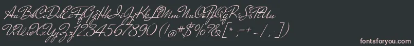 MrDehaviland Font – Pink Fonts on Black Background