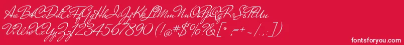 MrDehaviland Font – White Fonts on Red Background