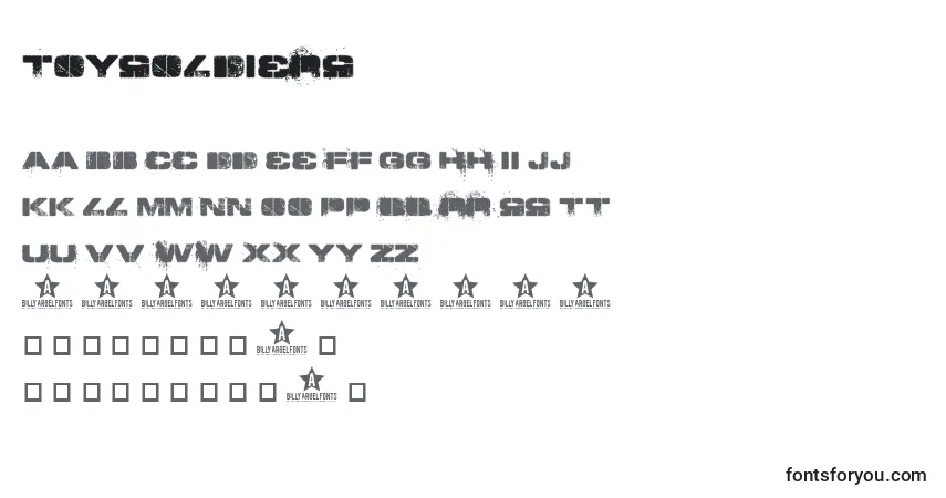 Czcionka ToySoldiers – alfabet, cyfry, specjalne znaki