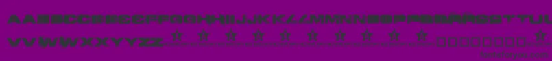ToySoldiers-fontti – mustat fontit violetilla taustalla