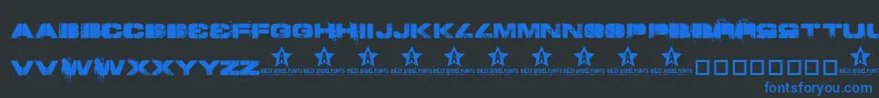 ToySoldiers Font – Blue Fonts on Black Background