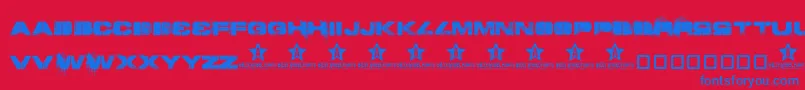 ToySoldiers Font – Blue Fonts on Red Background