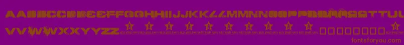 ToySoldiers Font – Brown Fonts on Purple Background