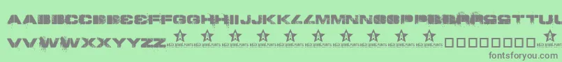 ToySoldiers Font – Gray Fonts on Green Background