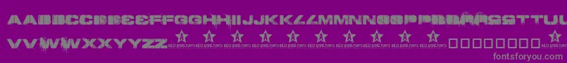 ToySoldiers Font – Gray Fonts on Purple Background