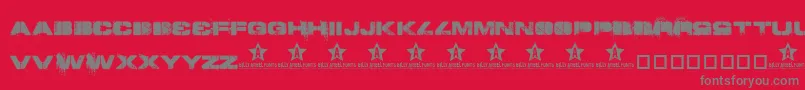 ToySoldiers Font – Gray Fonts on Red Background