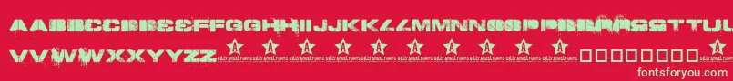 ToySoldiers Font – Green Fonts on Red Background