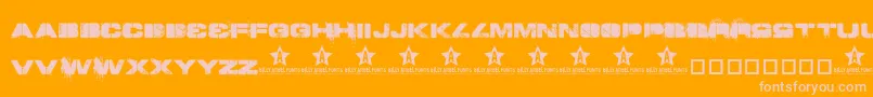 ToySoldiers Font – Pink Fonts on Orange Background