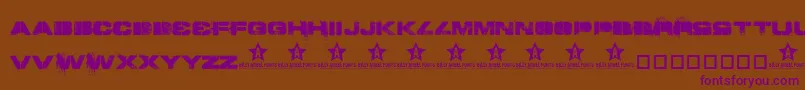 ToySoldiers Font – Purple Fonts on Brown Background