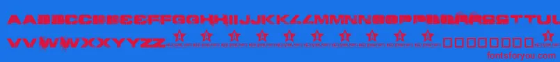 ToySoldiers Font – Red Fonts on Blue Background