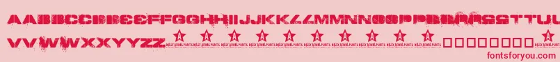 ToySoldiers Font – Red Fonts on Pink Background