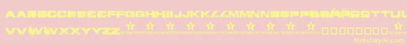 ToySoldiers Font – Yellow Fonts on Pink Background