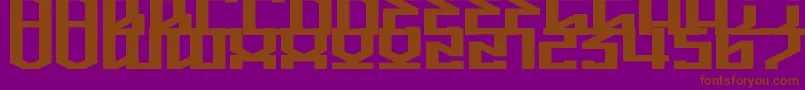 HighMarkerFlat Font – Brown Fonts on Purple Background