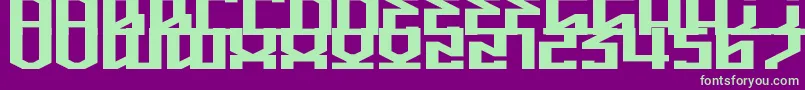 HighMarkerFlat Font – Green Fonts on Purple Background