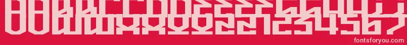 フォントHighMarkerFlat – 赤い背景にピンクのフォント