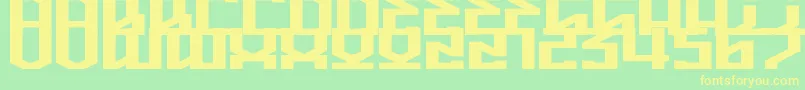 HighMarkerFlat Font – Yellow Fonts on Green Background