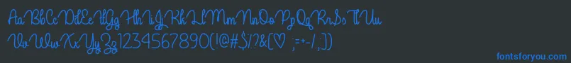 Lisätietoja GuysMyAgeOtf-fontista GuysMyAgeOtf-fontti – siniset fontit mustalla taustalla