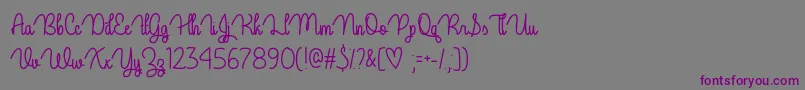 GuysMyAgeOtf Font – Purple Fonts on Gray Background