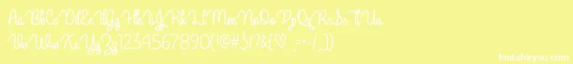 GuysMyAgeOtf Font – White Fonts on Yellow Background