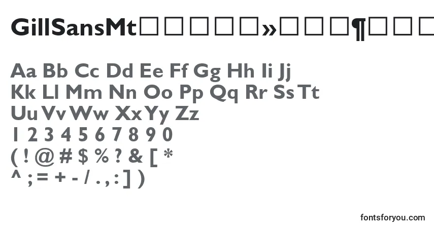 GillSansMtРџРѕР»СѓР¶РёСЂРЅС‹Р№ Font – alphabet, numbers, special characters