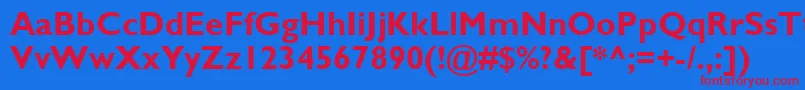 GillSansMtРџРѕР»СѓР¶РёСЂРЅС‹Р№ Font – Red Fonts on Blue Background