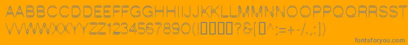 LinotypeStartec-Schriftart – Graue Schriften auf orangefarbenem Hintergrund