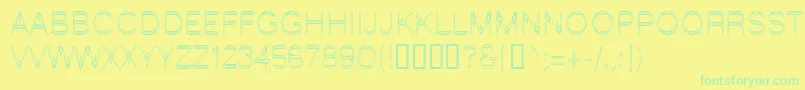 LinotypeStartec Font – Green Fonts on Yellow Background