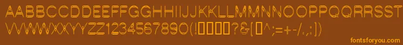 LinotypeStartec Font – Orange Fonts on Brown Background