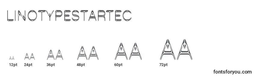 LinotypeStartec font sizes