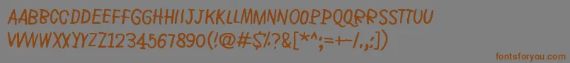 RyeField-Schriftart – Braune Schriften auf grauem Hintergrund