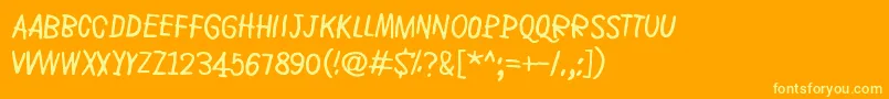 RyeField Font – Yellow Fonts on Orange Background