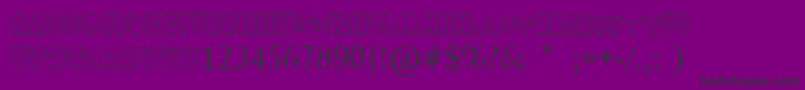 ChookaZoon Font – Black Fonts on Purple Background