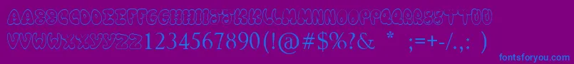 ChookaZoon Font – Blue Fonts on Purple Background