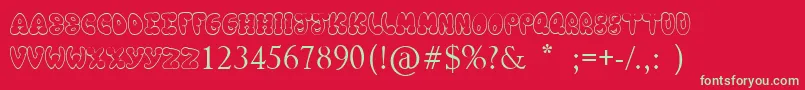 ChookaZoon Font – Green Fonts on Red Background