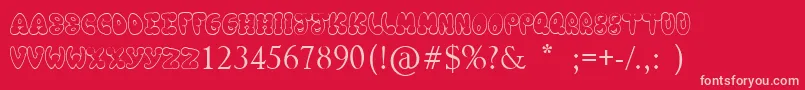 ChookaZoon Font – Pink Fonts on Red Background