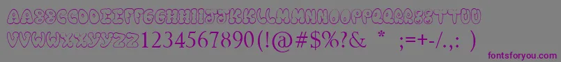 Шрифт ChookaZoon – фиолетовые шрифты на сером фоне