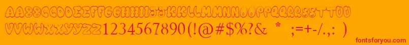 ChookaZoon Font – Red Fonts on Orange Background