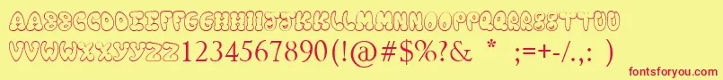 ChookaZoon Font – Red Fonts on Yellow Background