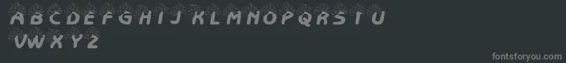 LmsABerryNiceFont Font – Gray Fonts on Black Background