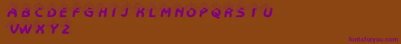 LmsABerryNiceFont Font – Purple Fonts on Brown Background