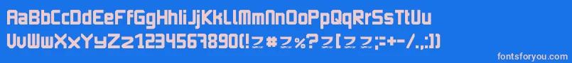 フォントImagineFont2 – ピンクの文字、青い背景