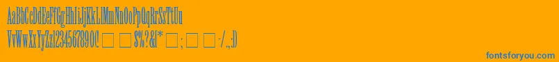 ElvenSsiLight Font – Blue Fonts on Orange Background