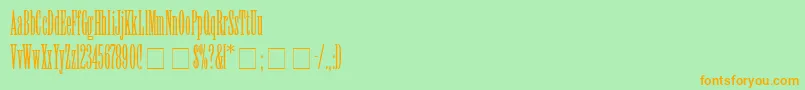ElvenSsiLight Font – Orange Fonts on Green Background