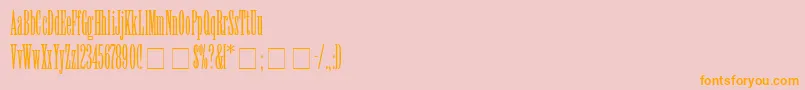ElvenSsiLight Font – Orange Fonts on Pink Background