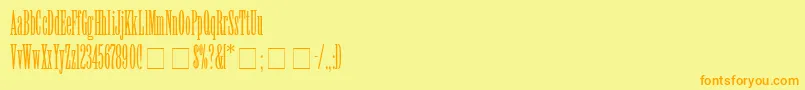ElvenSsiLight Font – Orange Fonts on Yellow Background
