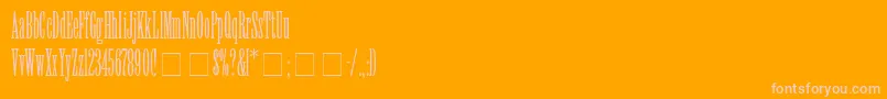 ElvenSsiLight Font – Pink Fonts on Orange Background