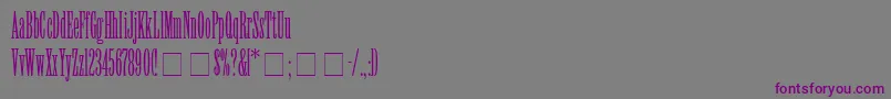 ElvenSsiLight Font – Purple Fonts on Gray Background