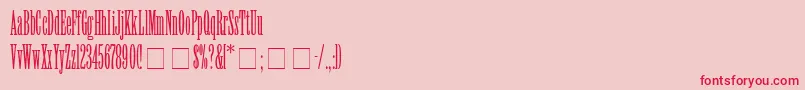 Fonte ElvenSsiLight – fontes vermelhas em um fundo rosa