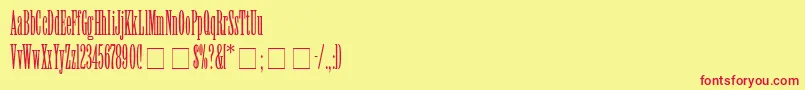 fuente ElvenSsiLight – Fuentes Rojas Sobre Fondo Amarillo